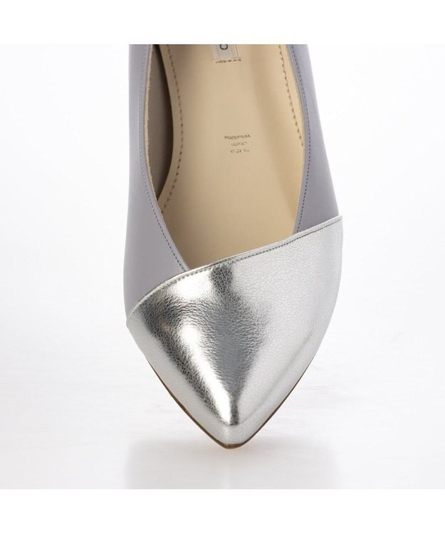 MODE ET JACOMO <MODE ET JACOMO>ポインテッドウェッジソールパンプス ブルーコンビ