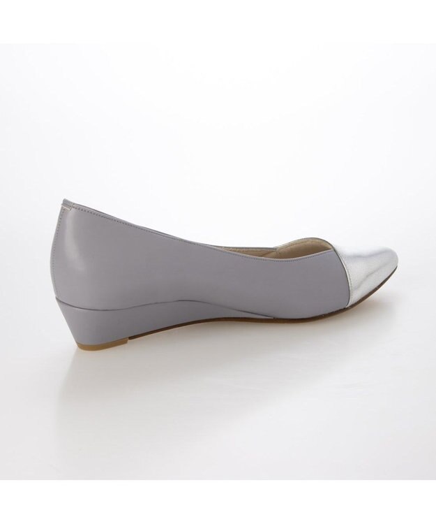 MODE ET JACOMO <MODE ET JACOMO>ポインテッドウェッジソールパンプス ブルーコンビ