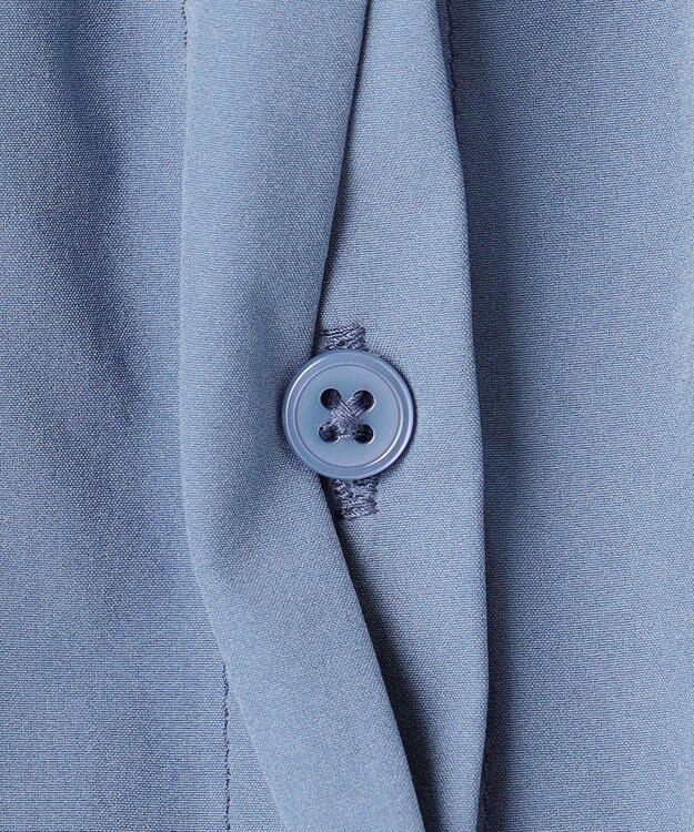 UNFILO FINE MOVE ギャザーブラウス ダルブルー