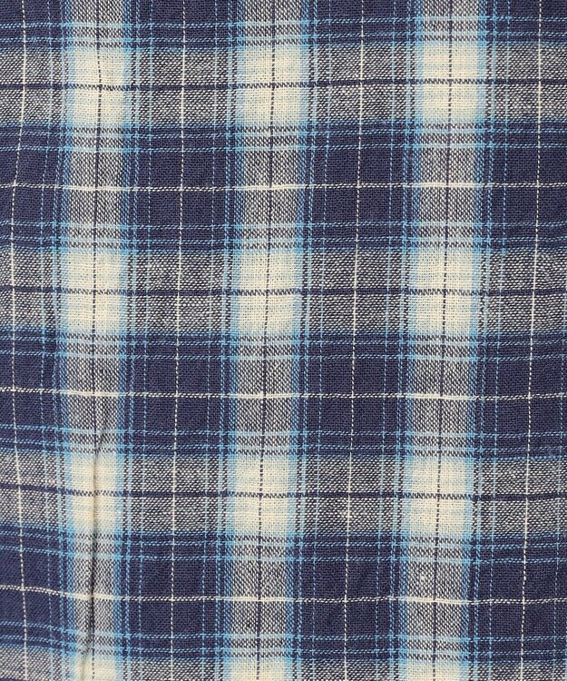 J.PRESS MEN 【J.PRESS ORIGINALS】【UNISEX】Indian Madras Open Shirts / Baggy-Fit ネイビー系4