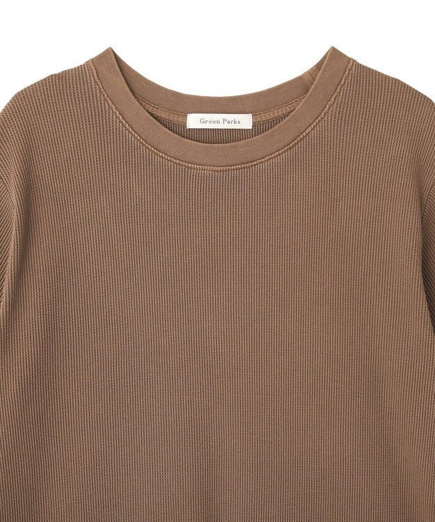 Green Parks ドロストピグメントドッキングワンピース Brown