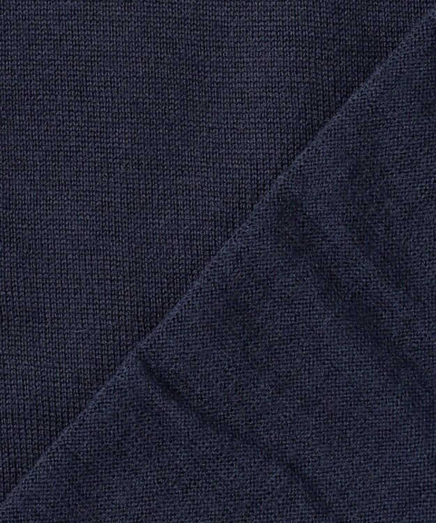 GOTAIRIKU 体温調整に【洗える/チクチクしにくい/ピリングしにくい】イタリア糸 ハイゲージ ベスト_WOOL100% ネイビー系