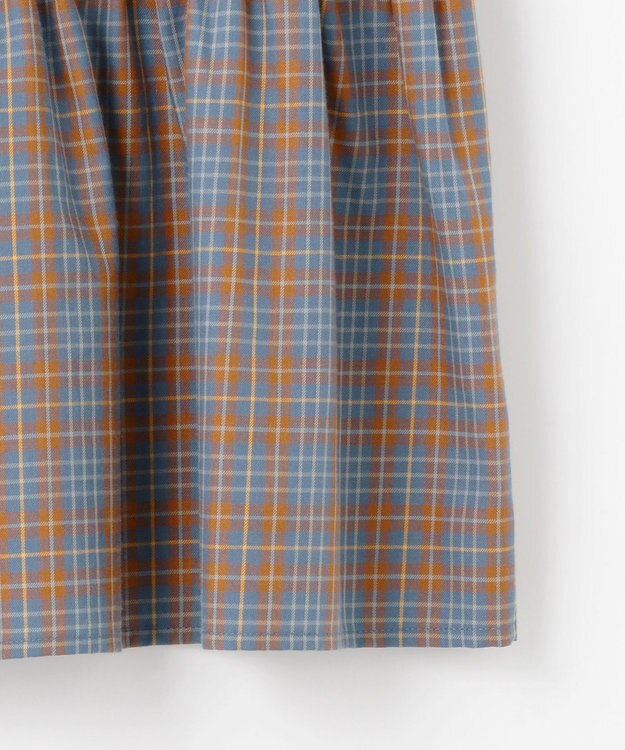 組曲 KIDS 【150-160㎝】ビスチェック トップス ブルー×オレンジ系