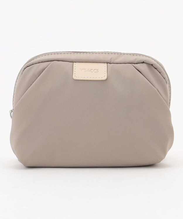 Y'SACCS 【ナイロンタフタ】トラベルポーチ グレージュ