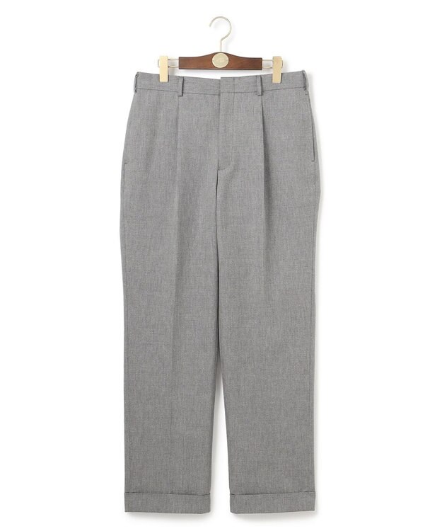 J.PRESS MEN 【J.PRESS ORIGINALS】Magic Cuba Wool Cotton Hopsack Spindle Piped stem１tuck / Made in Japan ライトグレー系