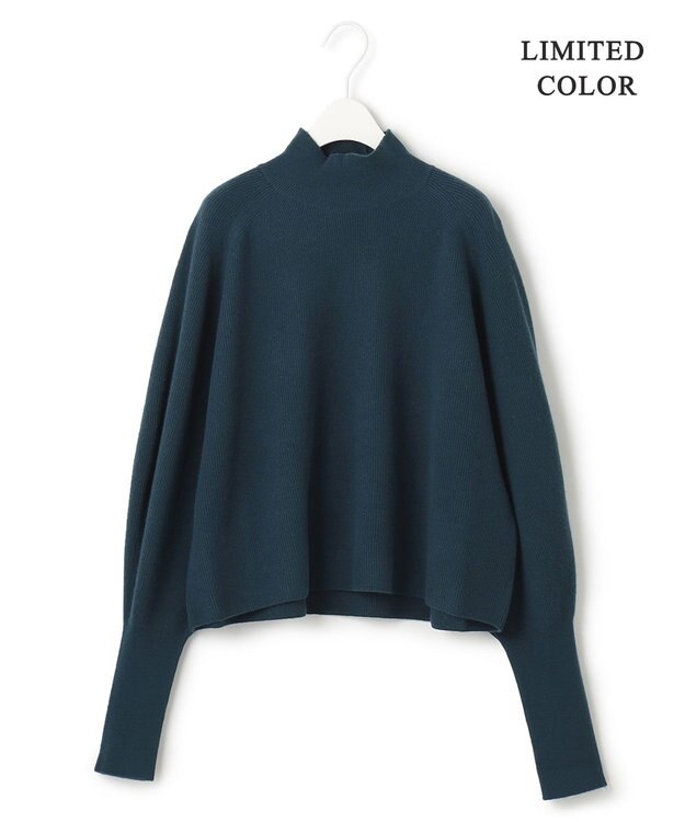 ICB L 【WEB限定カラーあり】 ソフトウールハイゲージ ハイネックニット パイングリーン系［WEB限定］