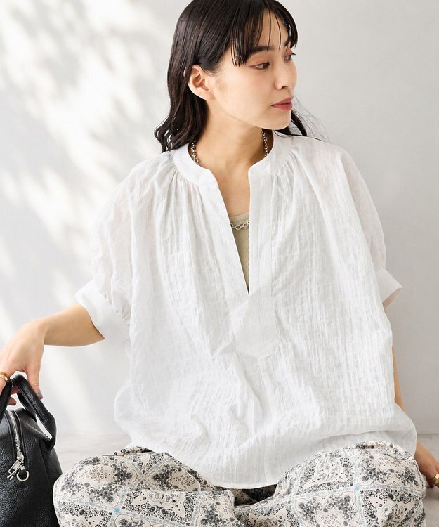 CRAFT STANDARD BOUTIQUE ナチュラルワッシャーブラウス【WEB限定カラー有り】 Off White