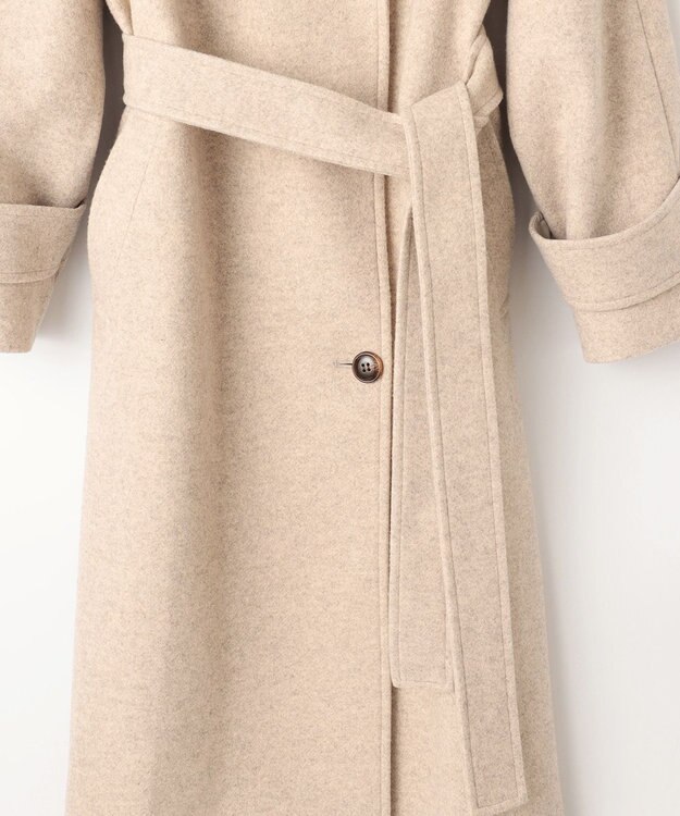 Feroux 【古畑星夏さん着用】スタンドネックウールライク コート ベージュ系
