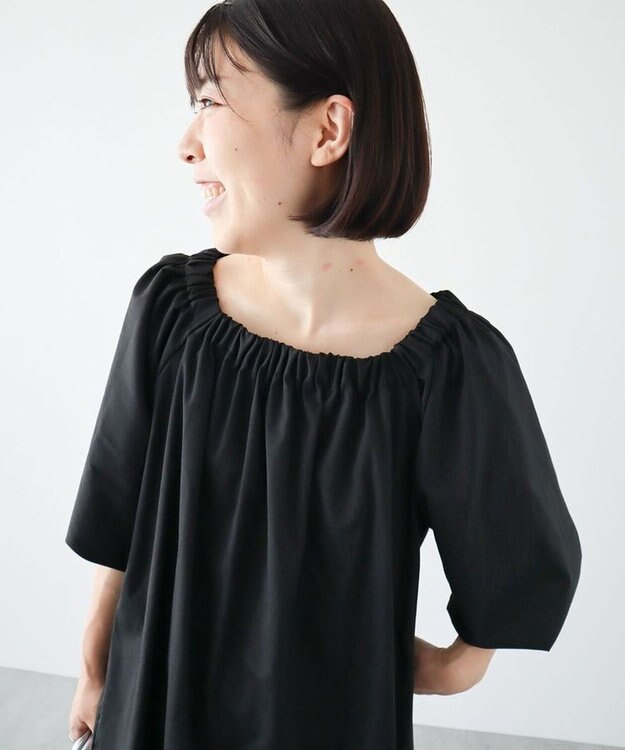 Green Parks ２ｗａｙバルーンスリーブブラウス Black