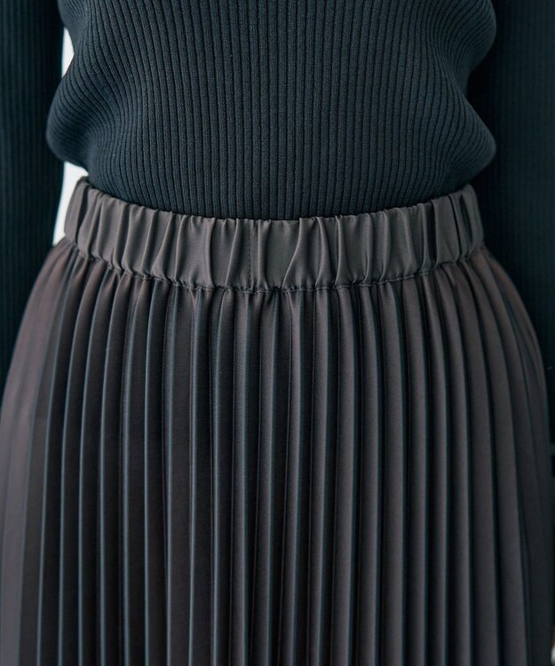 YECCA VECCA グラデーションラインプリーツスカート Brown