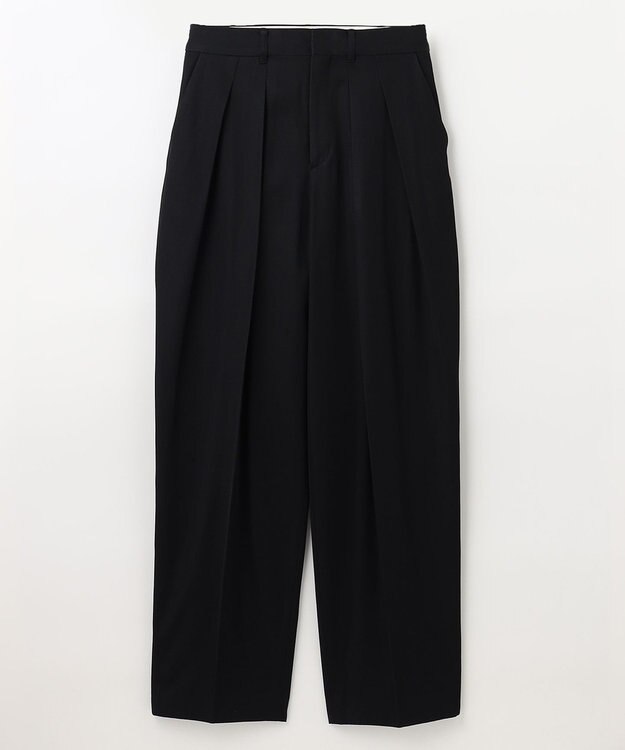 NAVE 【Nave　洗える】バルキーツイル   タックパンツ ブラック系