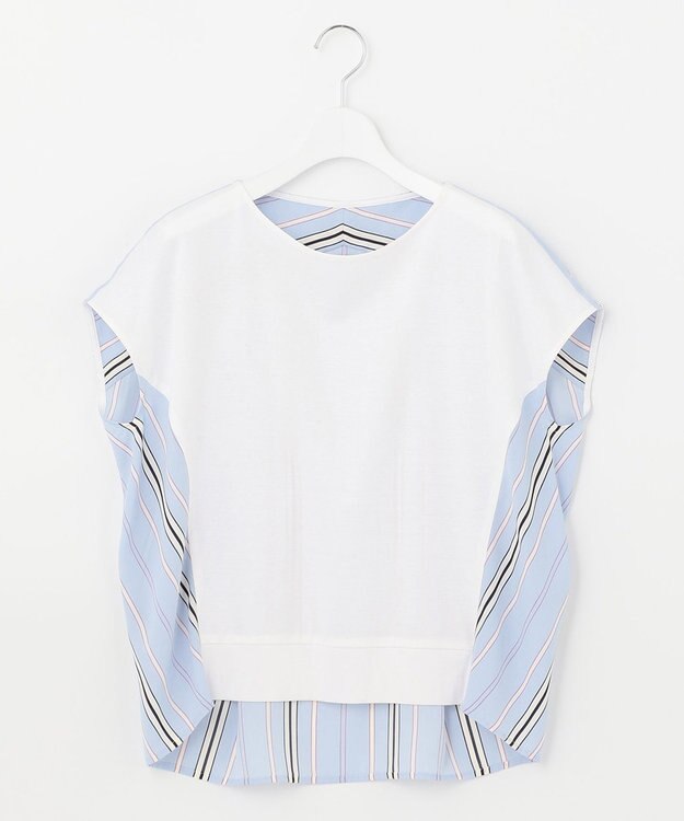 自由区 L 【WEB限定】ランダムストライプ セットアップワンピース サックスブルー系1