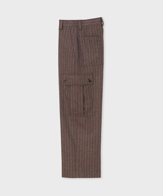Paul Smith ストライプ ウール カーゴパンツ ブラウン