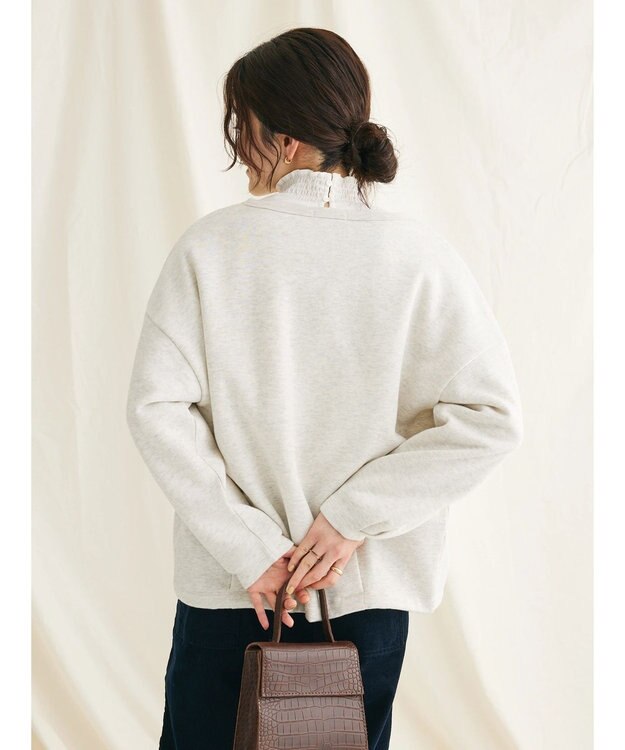 CRAFT STANDARD BOUTIQUE 裏起毛リングドットカーディガン Oatmeal