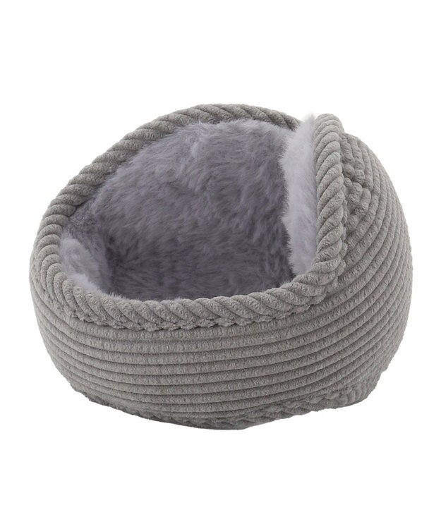 MOONBAT FURLA(フルラ) コーデュロイ×ファー バックアームイヤマフ グレー