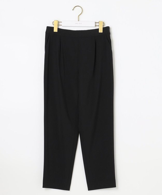 ANY SIS 【セットアップ対応】セレモニーダブルクロス テーパード パンツ ブラック