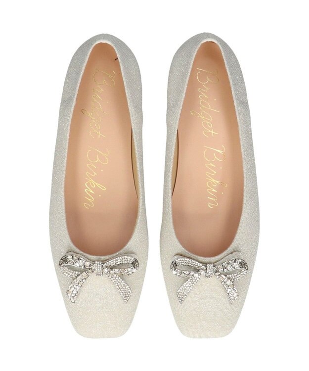 Bridget Birkin 【Bridget Birkin】ビジューリボンラメパンプス シルバー雑材