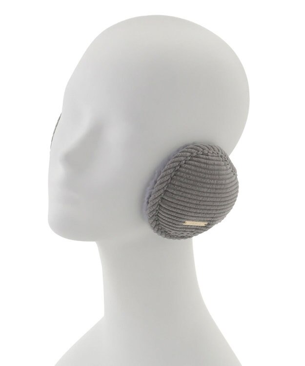 MOONBAT FURLA(フルラ) コーデュロイ×ファー バックアームイヤマフ グレー