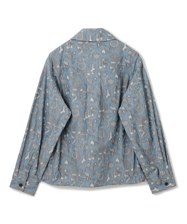 JOSEPH HOMME 【HIGH GRADE LINE】フォークアートカスリ　ジップアップブルゾン ダルブルー系5