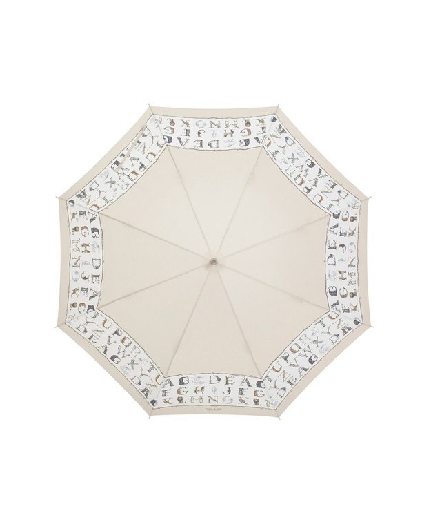 MOONBAT ポール & ジョー (PAUL & JOE ACCESSOIRES) ABC Garden アニマル 長傘 竹手元 ベージュ