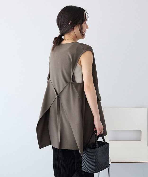 CRAFT STANDARD BOUTIQUE バックデザインジレ Dark Khaki