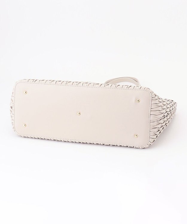 LA BAGAGERIE ランダムプリーツトートバッグ アイボリー