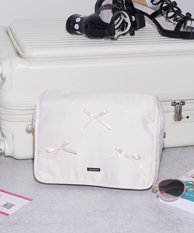 Maison de FLEUR リボン付き２Ｗａｙマルチケース Pink