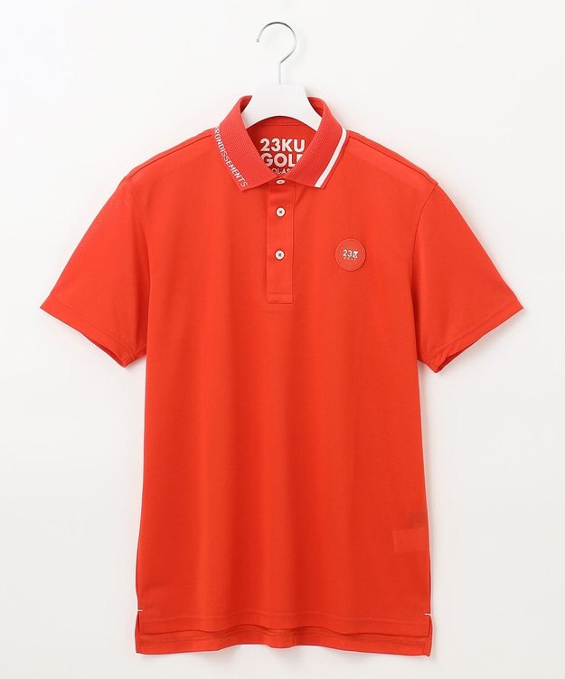 23区GOLF 盛夏対応のマルチ機能【接触冷感・UVケア・吸水速乾】【MEN】カノコシャツ オレンジ系