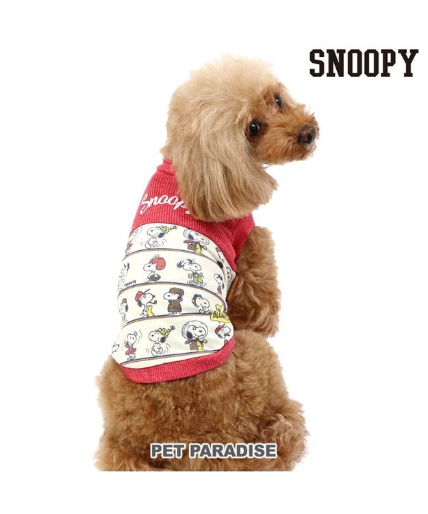 PET PARADISE スヌーピー パッチ付き タンクトップ 《レッド》【小型犬】 レッド