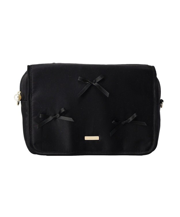 Maison de FLEUR リボン付き２Ｗａｙマルチケース Black