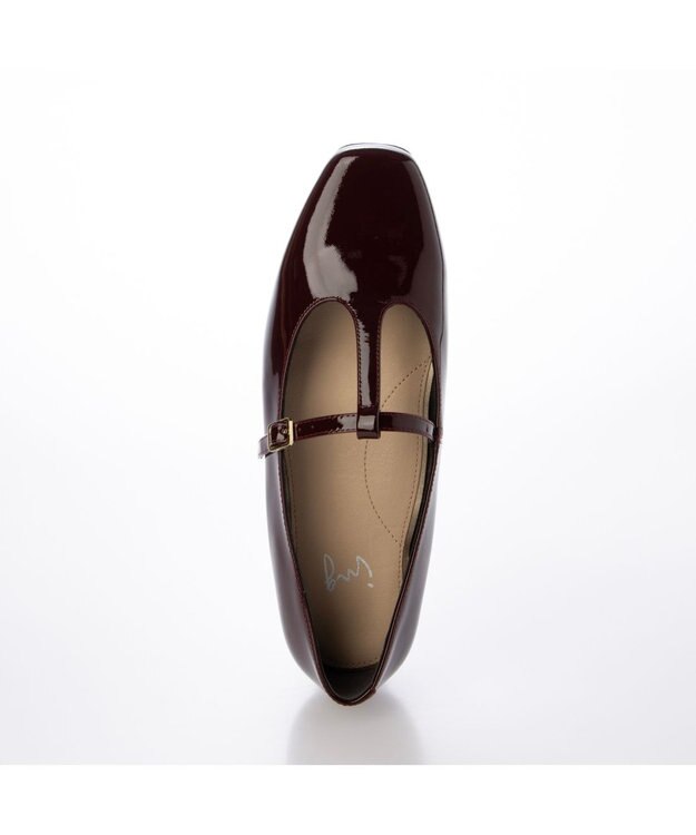 ing <ing>Tストラップパンプス ワインエナメル