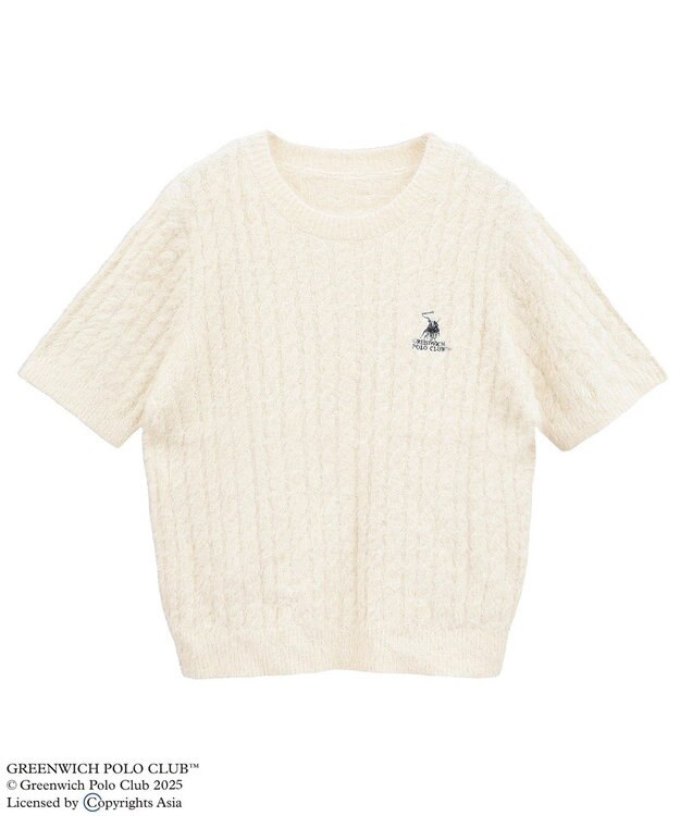 Green Parks ＧＲＥＥＮＷＩＣＨ　ＰＯＬＯ　ＣＬＵＢニットプルオーバー Ecru