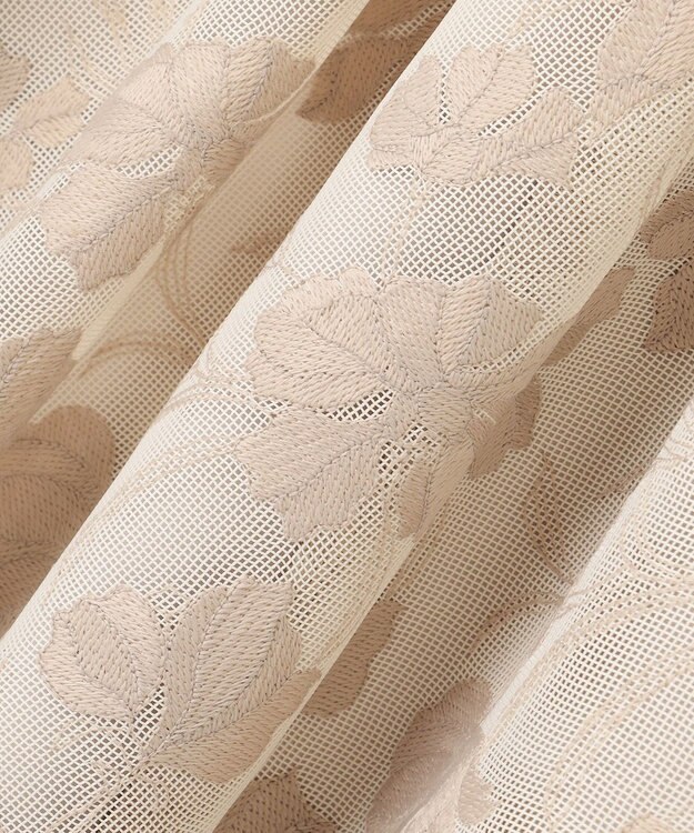 自由区 【Premium Collection】フラワーエンブロイダリーチュール  スカート ベージュ系