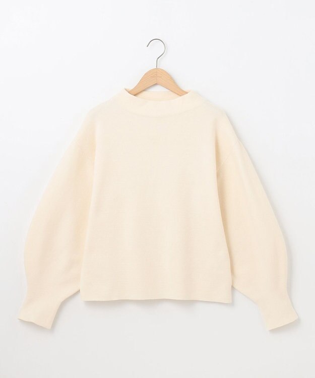 SHARE PARK LADIES ミラノリブボリュームスリーブニット アイボリー系