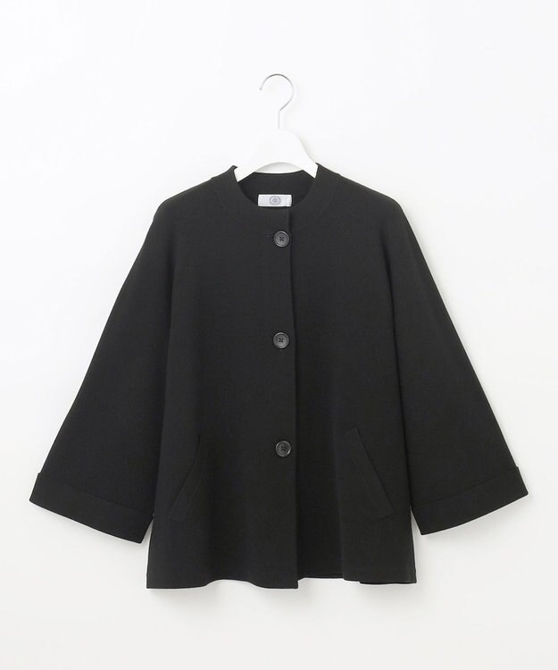J.PRESS LADIES 【洗える】VIS/PE MILANO ニット ジャケット ブラック系