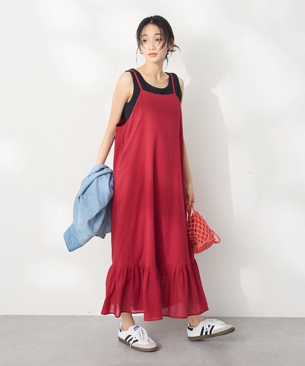 CRAFT STANDARD BOUTIQUE ティアードキャミワンピース Red