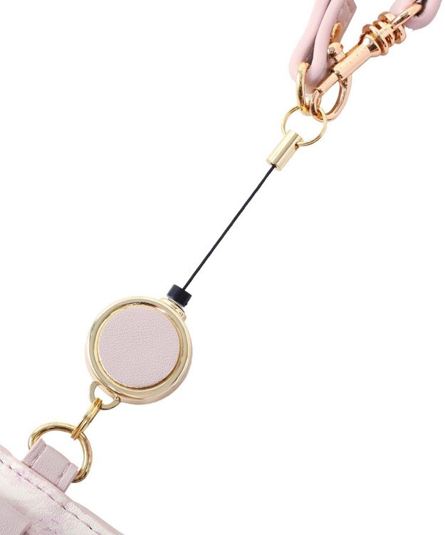 Maison de FLEUR リール付きフラワーガーデン柄パスケース Pink