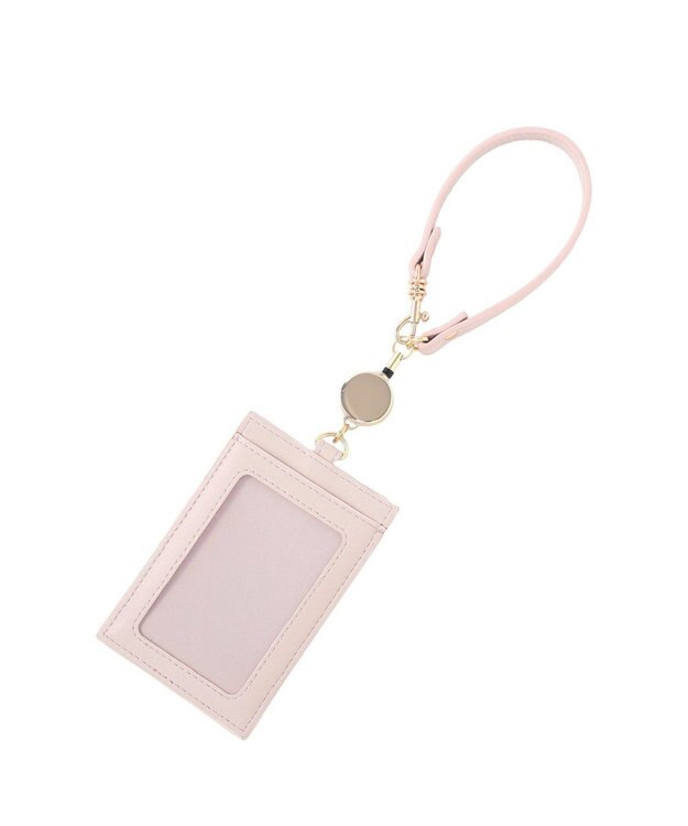 Maison de FLEUR リール付きフラワーガーデン柄パスケース Pink