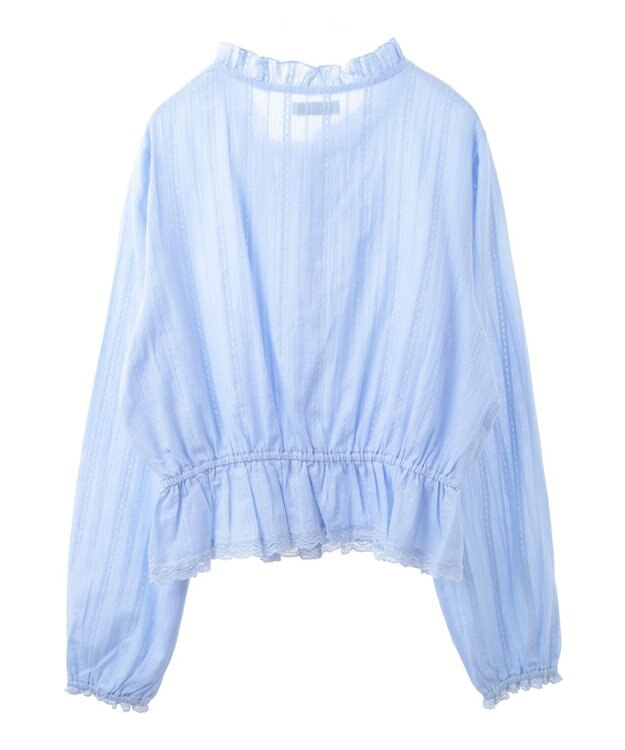 earth music&ecology ピンタックフリルブラウス Sax