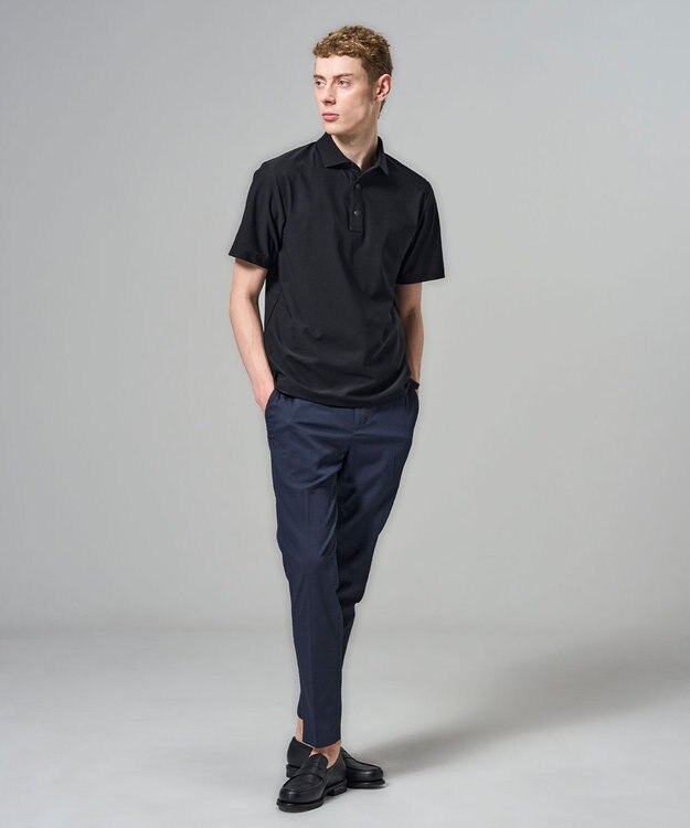 JOSEPH HOMME 【新色追加】【抜群の通気性/360度ストレッチ】エアトールストレッチ ポロシャツ ブラック系