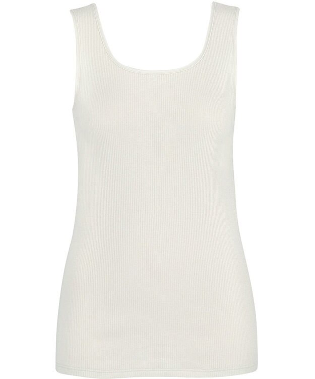Wing インナー オーガニックコットン100％(身生地) ブラがひびきにくい 【綿の贅沢 オーガニック リブタイプ】 ノースリーブ タンクトップ EL1161 ウイング／ワコール クリーム