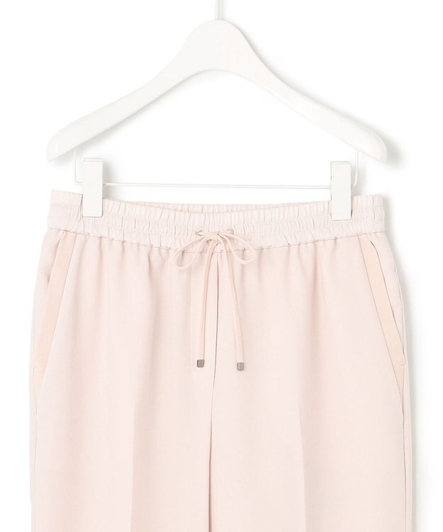 ICB L 【新色追加・洗える】 FluidBackSatin ドロストパンツ ピンクベージュ系
