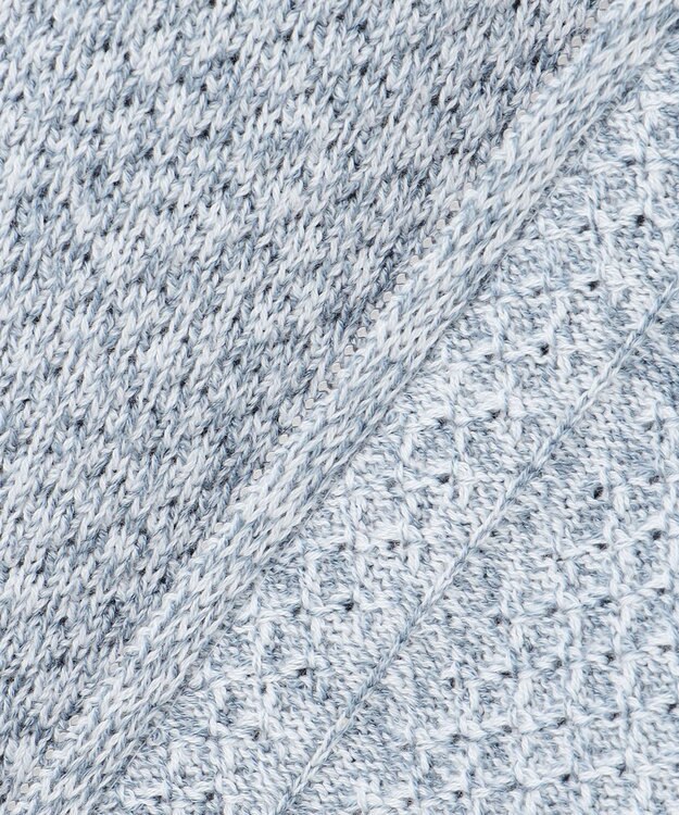 JOSEPH HOMME シルクバルキーハニカム　ジップアップニット サックスブルー系