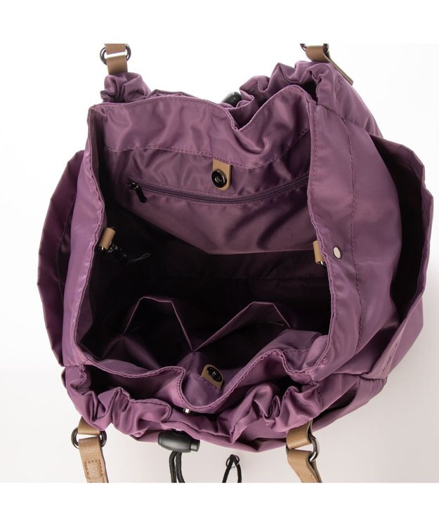 Y'SACCS 【Y’SACCS vous et】ポーチ付き3WAYトート パープル