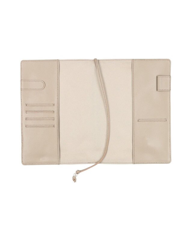 UNBILLION ペルケ perche / ドット刺繍A5手帳カバー ライトグレー