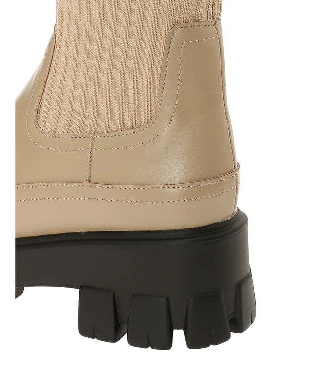 Green Parks ・ｍｉｎｉａ　ニットコンビブーツ Beige