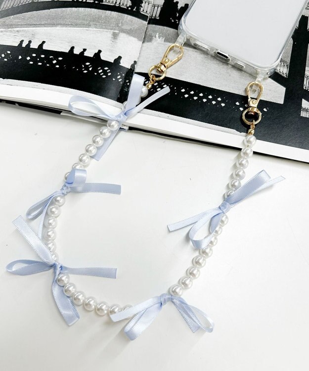 WEGO リボンパールハンドストラップ