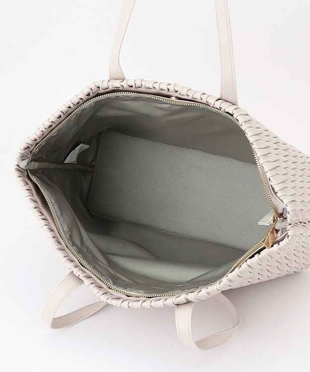 LA BAGAGERIE ランダムプリーツトートバッグ アイボリー