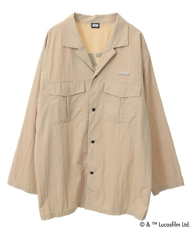 Green Parks ＳＴＡＲ　ＷＡＲＳ／バックプリントシャツ Beige