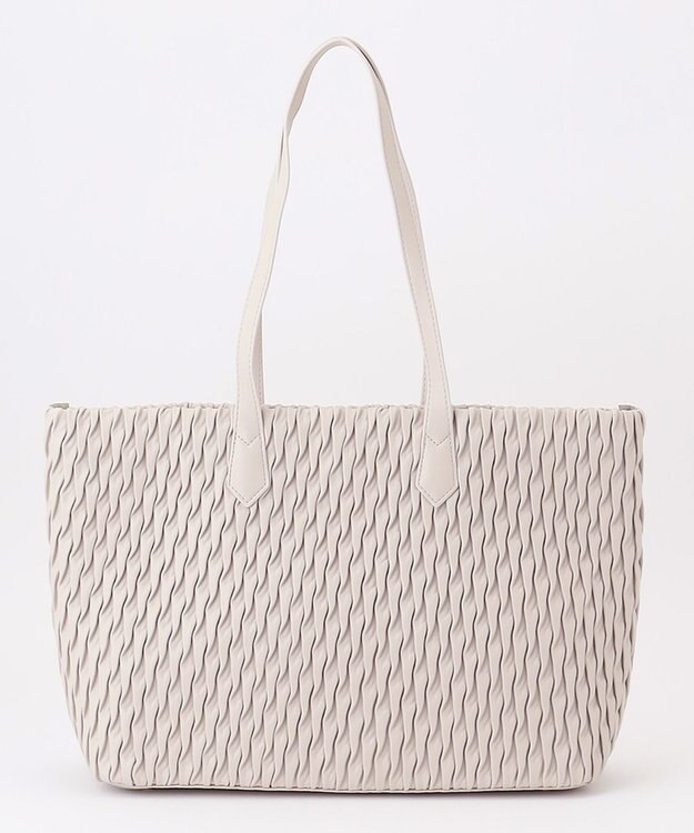 LA BAGAGERIE ランダムプリーツトートバッグ アイボリー